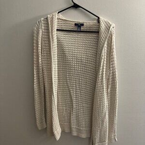 Gap - Oversized Hooded Open Weave Knit Sweater